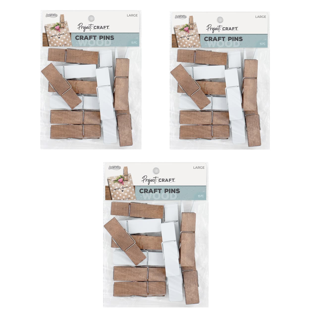 ArtSkills® Project: Craft™ Large Wooden Clothes Pins, 45ct.
